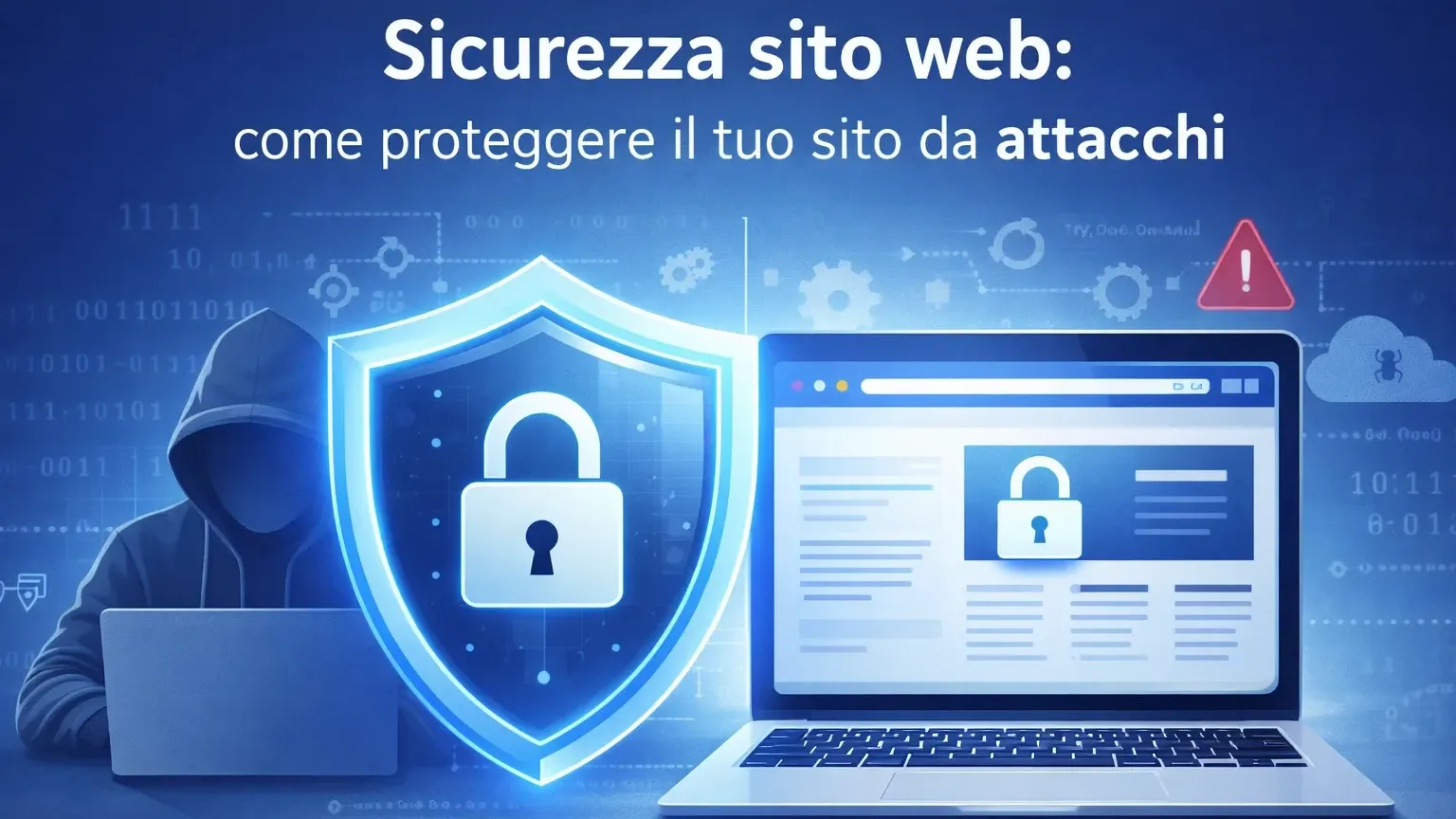 Schermata di un computer che mostra un firewall per la sicurezza di un sito web.